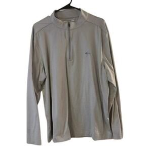 Greg Norman XL Long Sleeve Golf Shirt Gray Quarter Zip Performance Pullover